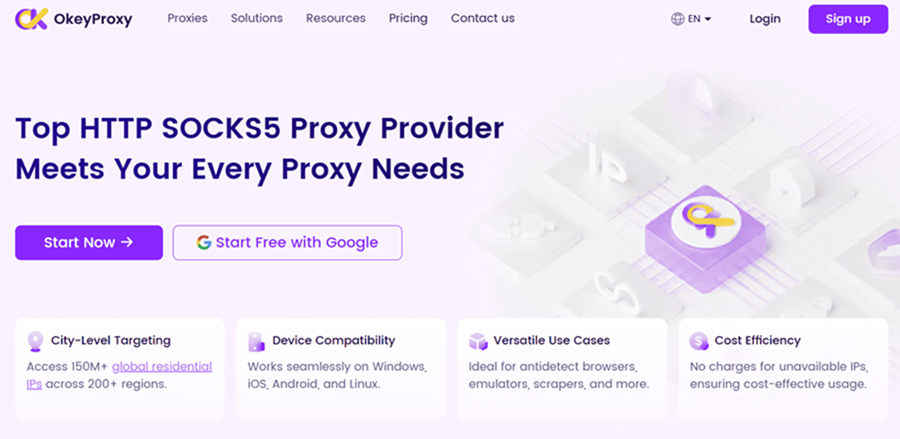 Okeyproxy Website