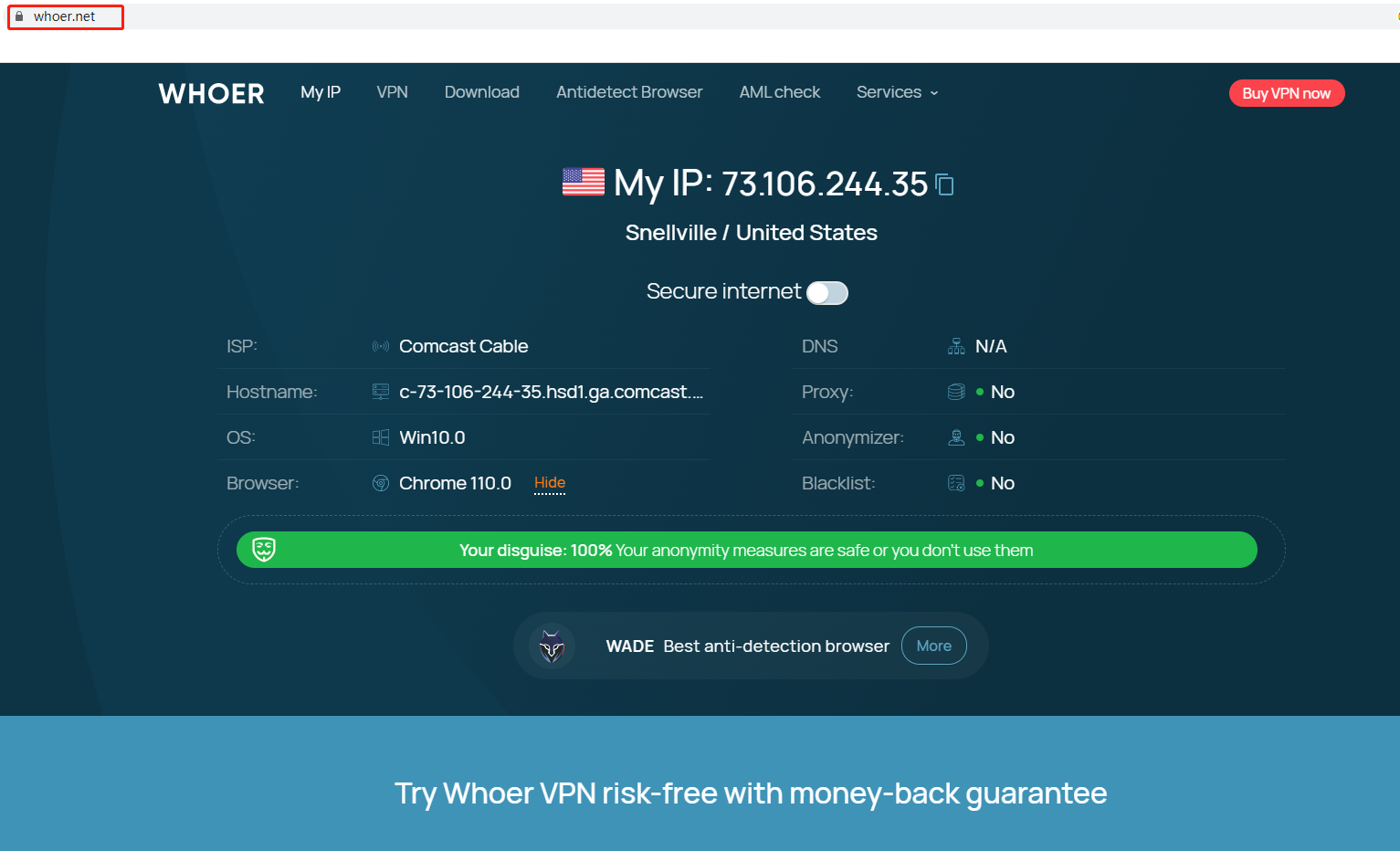 whoer.net IP 校验器