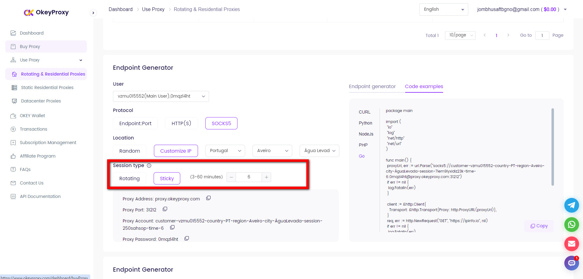 okeyproxy ip settings