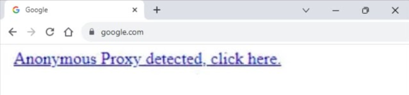anonymous proxy detected
