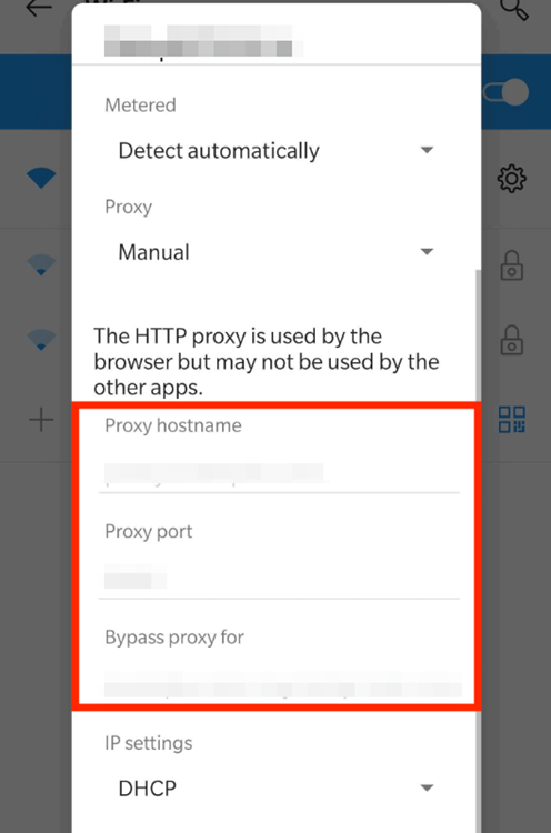 Find Proxy Server Address Android