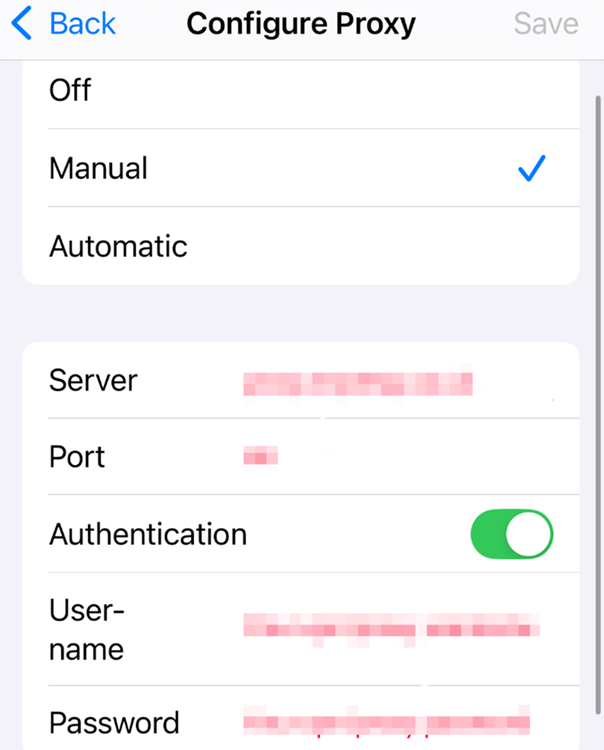 Find Proxy Server Address iPhone