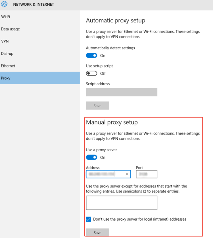 Find Proxy Server Address Windows