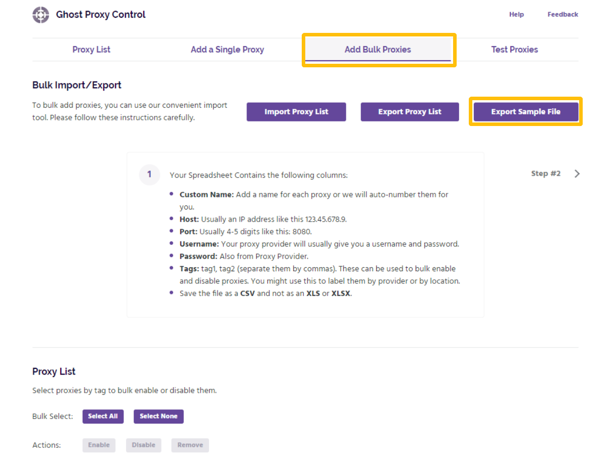 ghost proxy add bulk proxies
