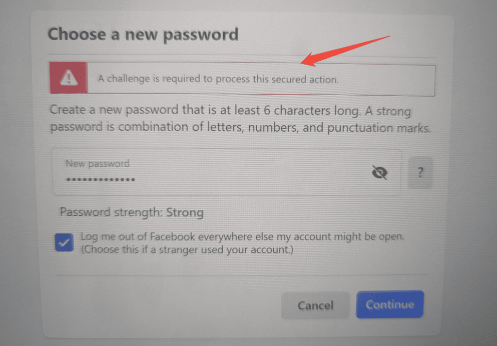 для обработки этого защищенного действия требуется вызов