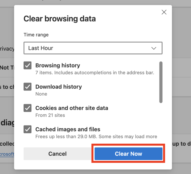 очистка данных просмотра