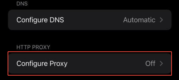 iphone configure proxy