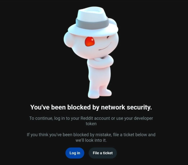 you ve been blocked by network security reddit