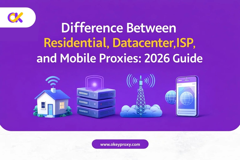 difference between residential datacenter isp mobile proxies