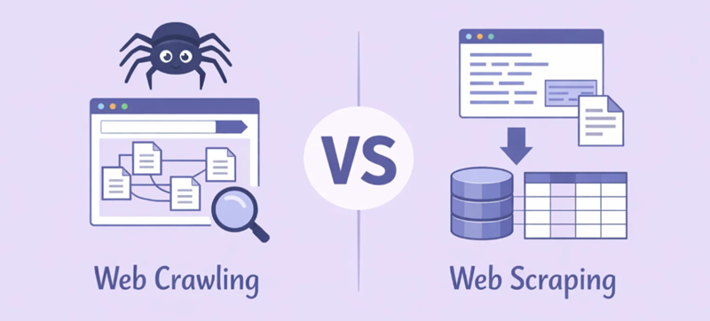 web crawling vs web scraping
