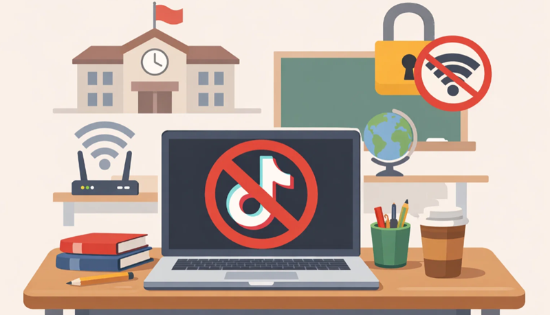 tiktok is network-blocked at school